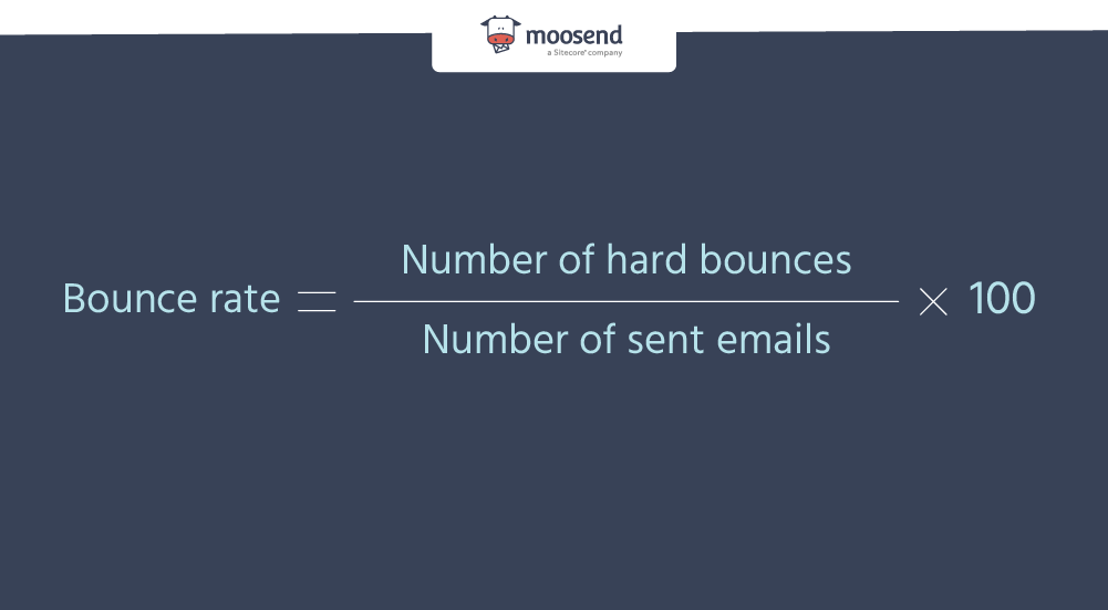 email bounce rate calculation using the number of hard bounces and number of sent emails