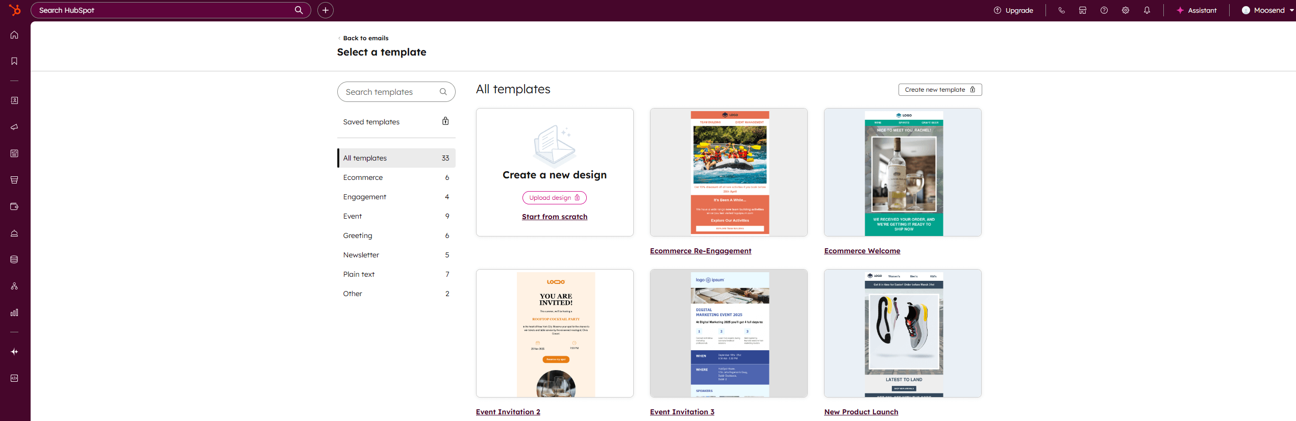 hubspot template library