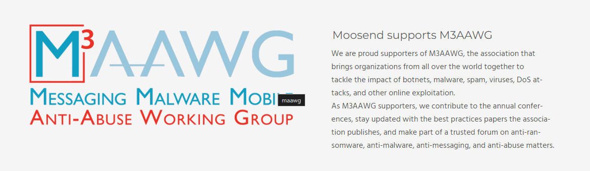 MAAWG certification from moosend