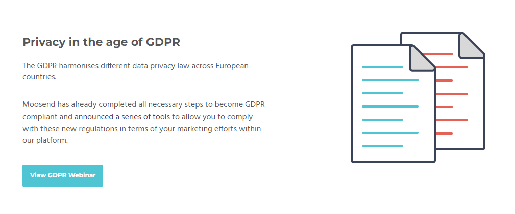 Moosend GDPR compliance