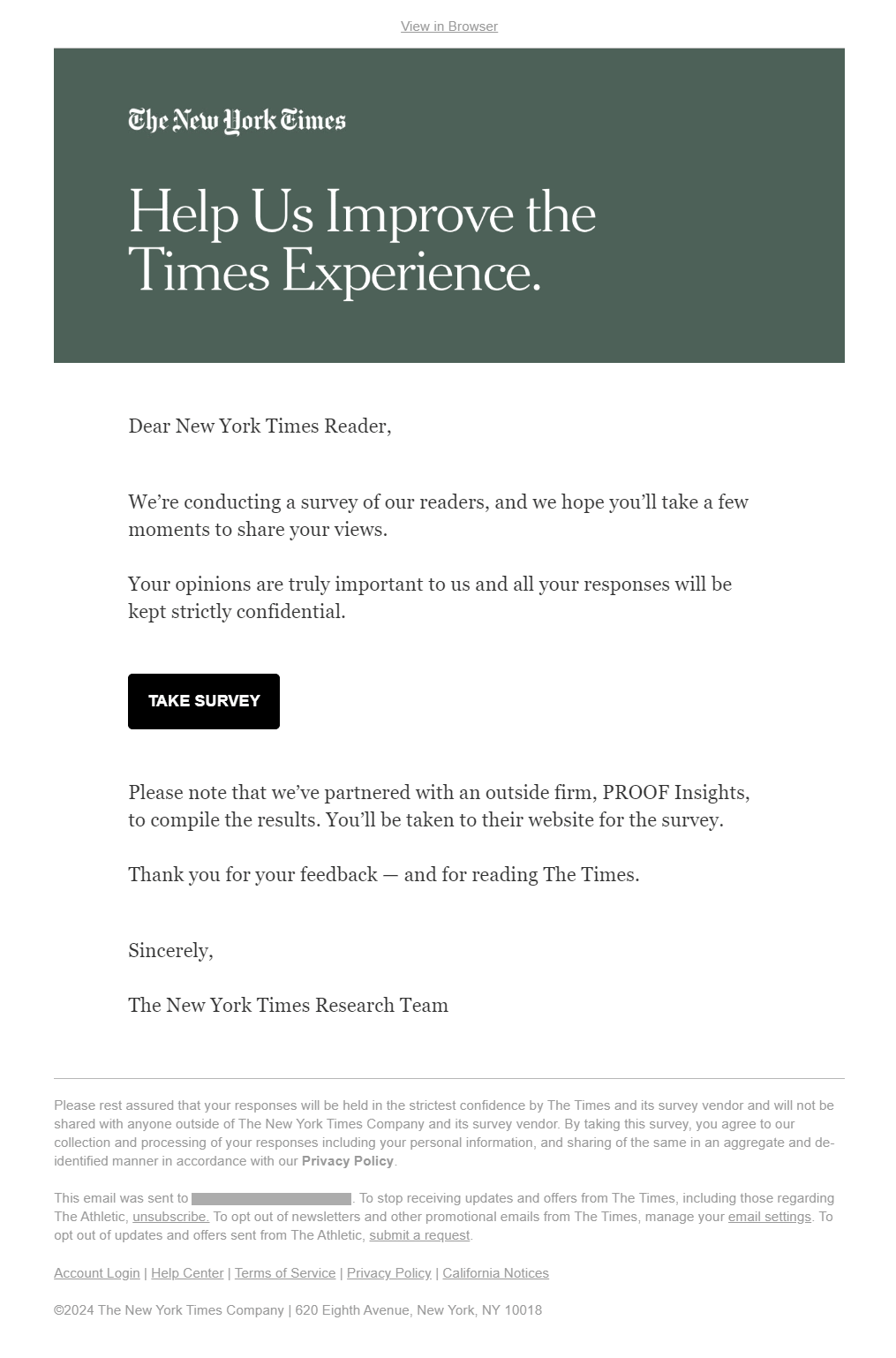 survey campaign by the new york times