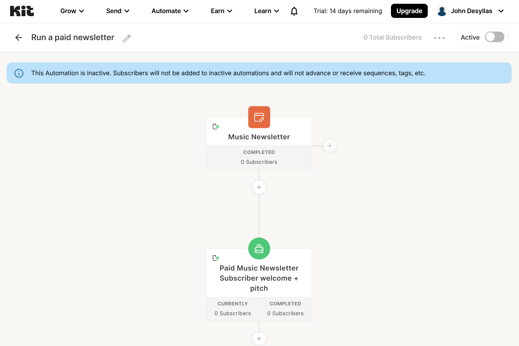 kit email automation tool