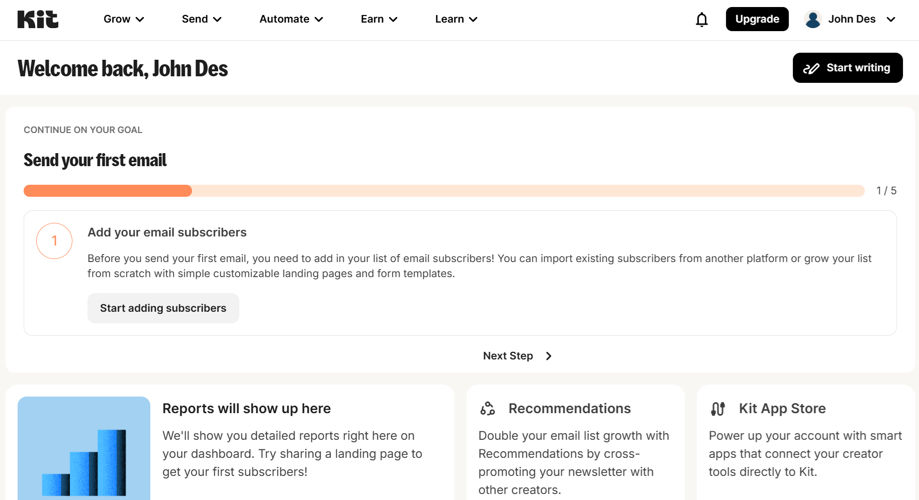 kit cheap email service for creators