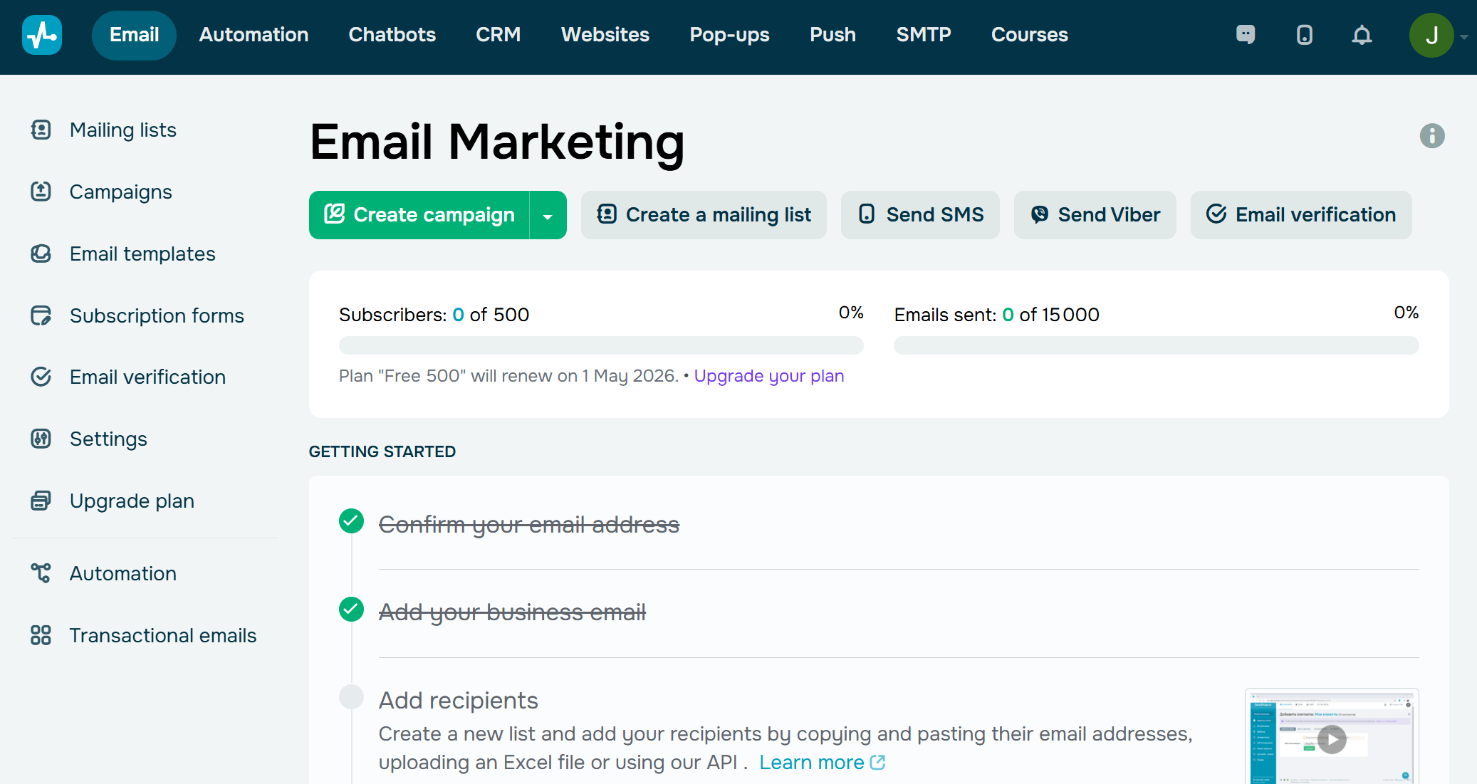 sendpulse cheap email solution
