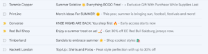 subject line examples from popular brands