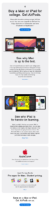 Apple's back-to-college email campaign