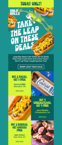 goldbelly sales retail email marketing example