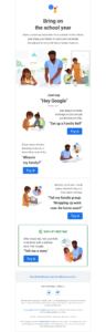 Google back-to-school features email