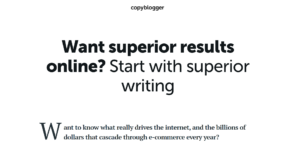 copyblogger newsletter for content marketing