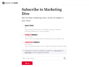 marketing dive newsletter