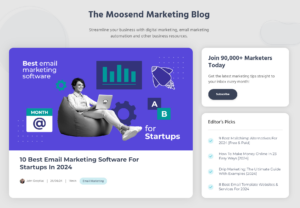 moosend blog and newsletter