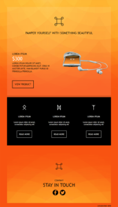 product recommendation email template by moosend