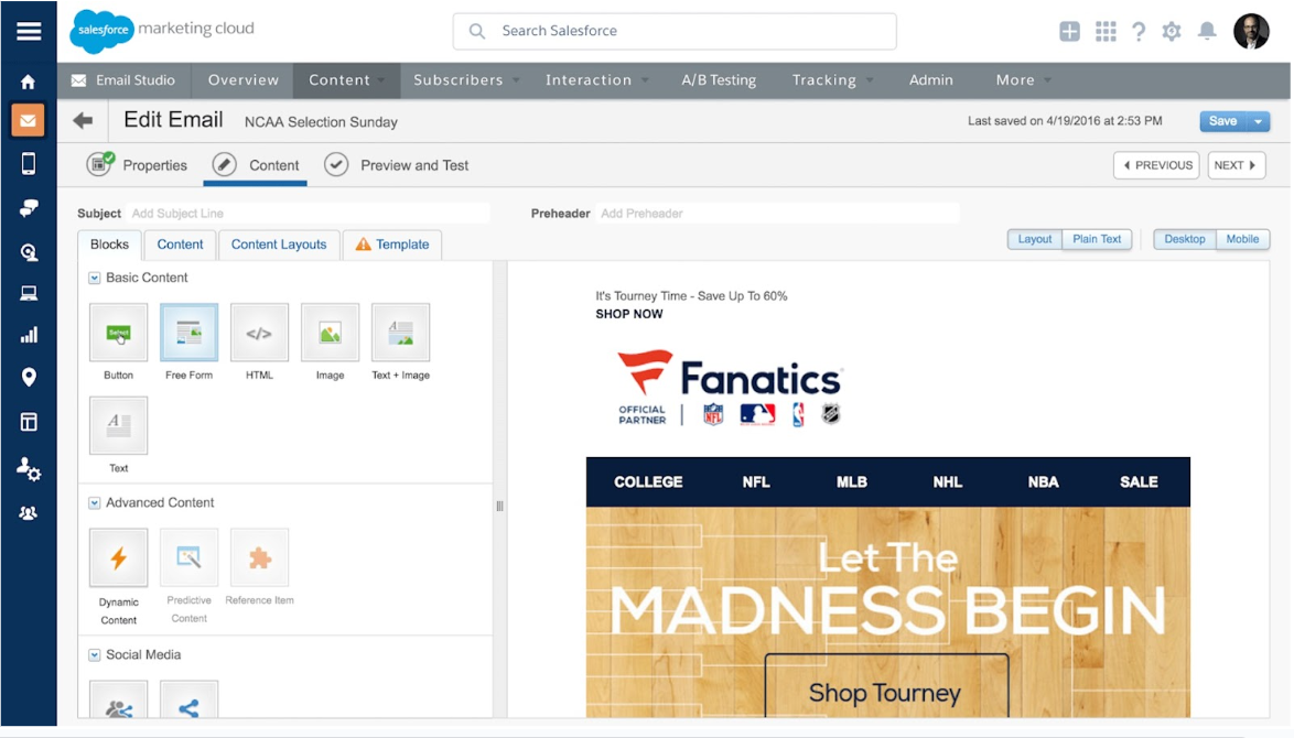 salesforce email marketing service