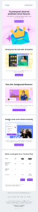 Canva product recommendation email example