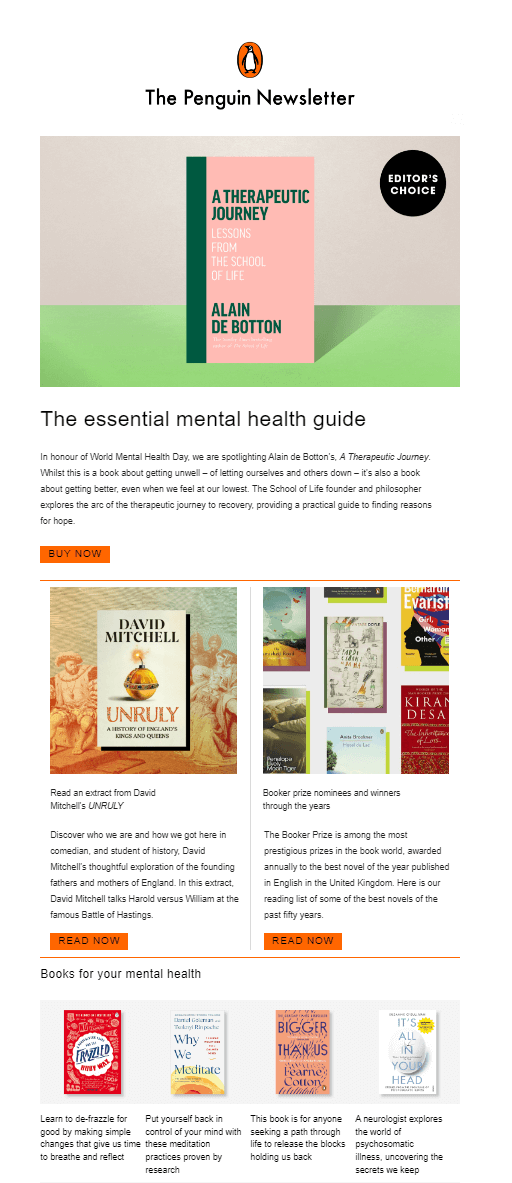 Penguin Books email example