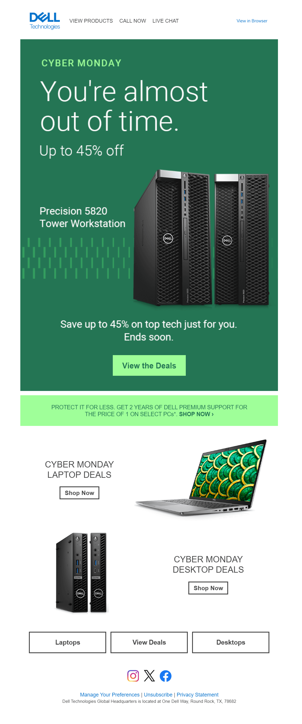 dell cyber monday deals email 