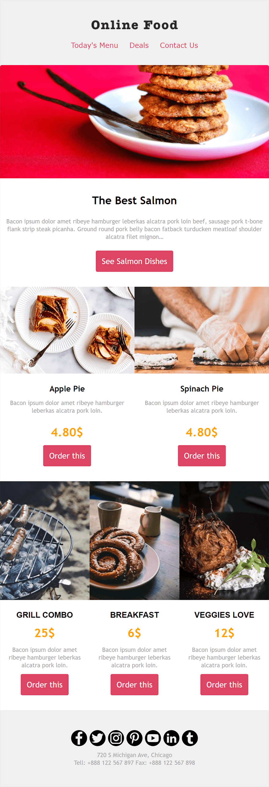 december email marketing template for various industries