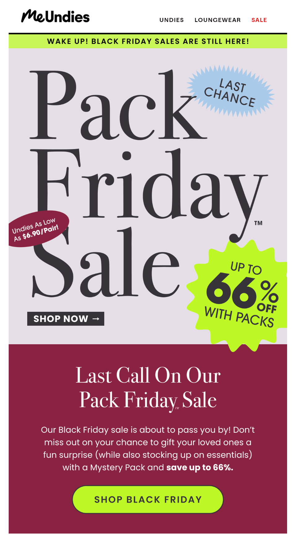 post-black friday email campaigns