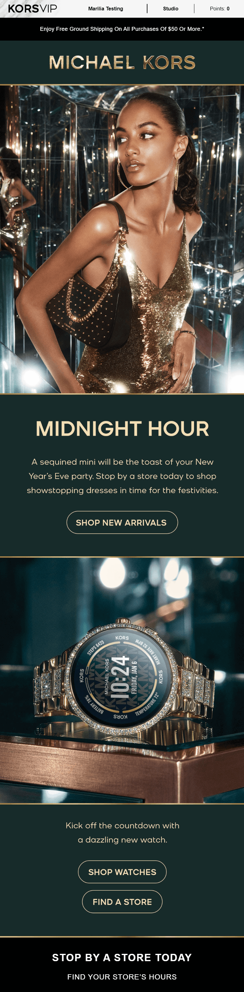 michael kors new year's eve email