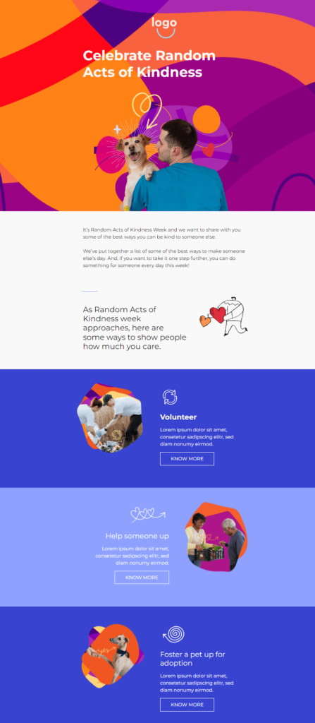 Beefree nonprofit email design