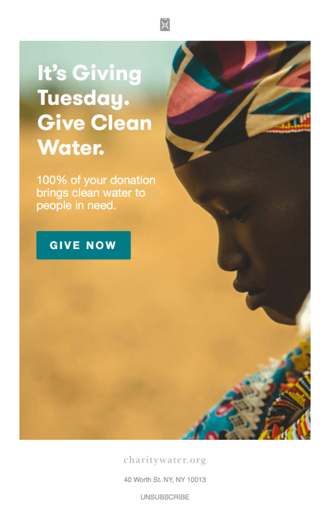 Charity Water email campaign