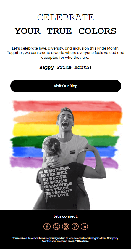 Happy Pride email template