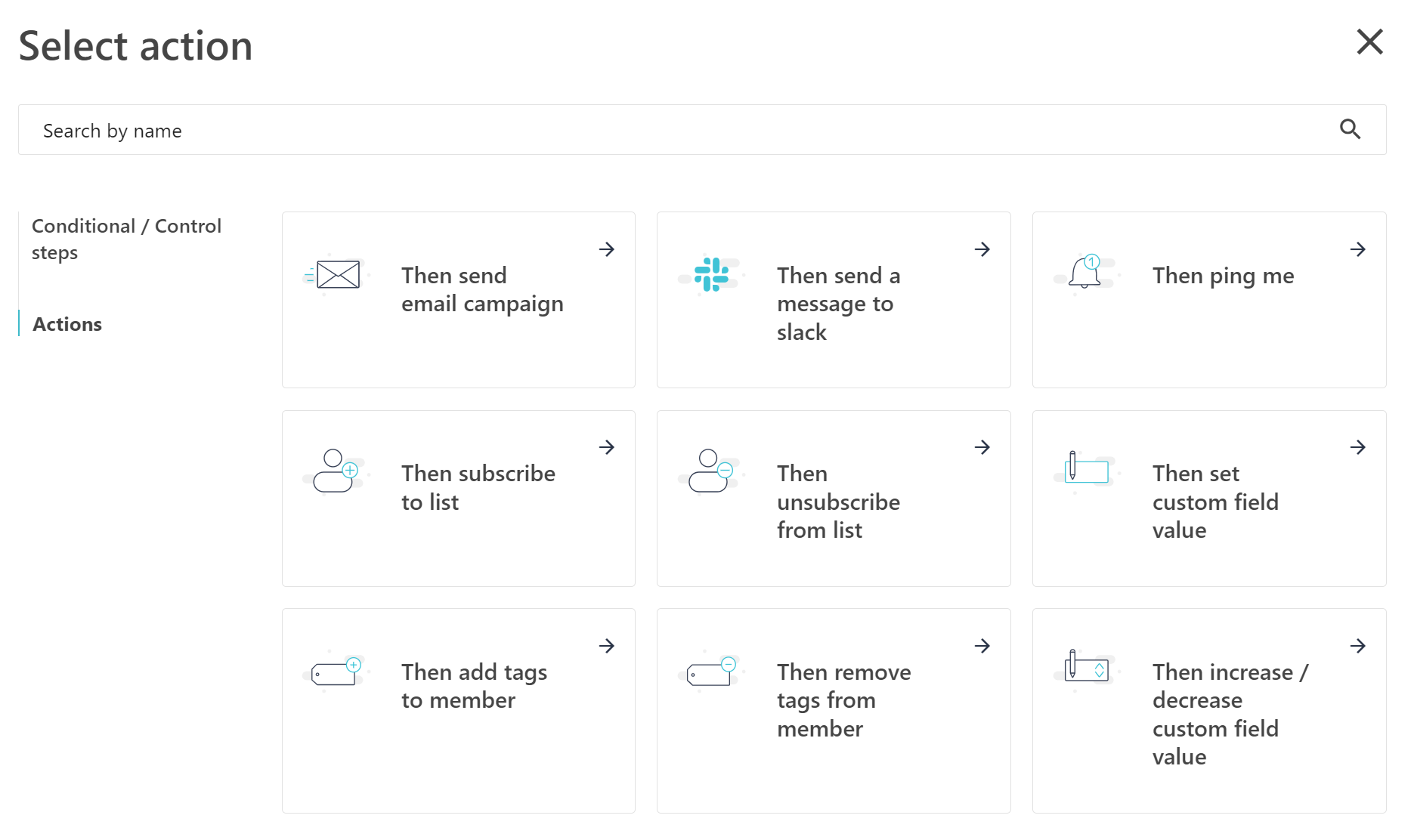 moosend automation actions