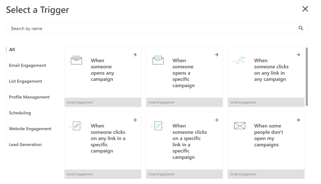 Moosend automation triggers Moosend automation triggers