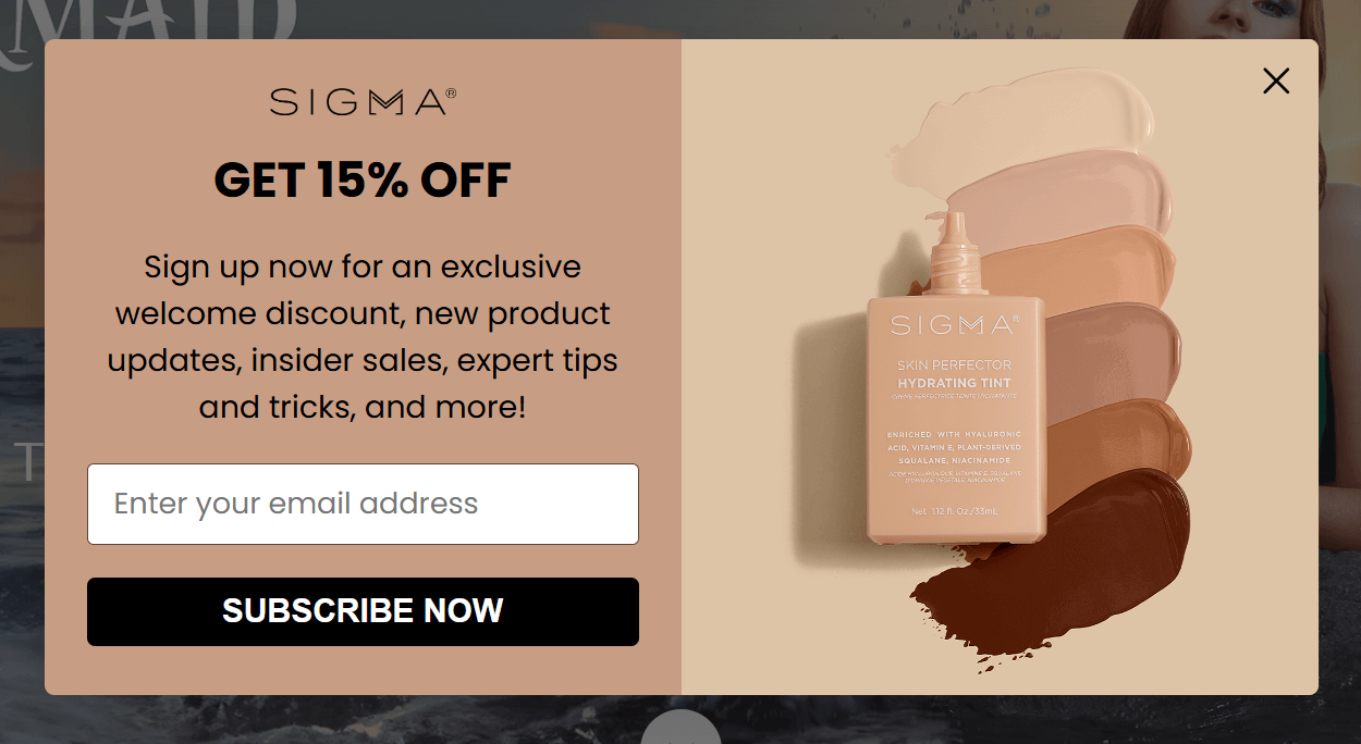 sigma beauty popup form