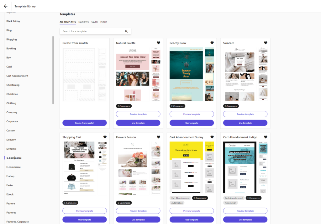 Moosend email templates