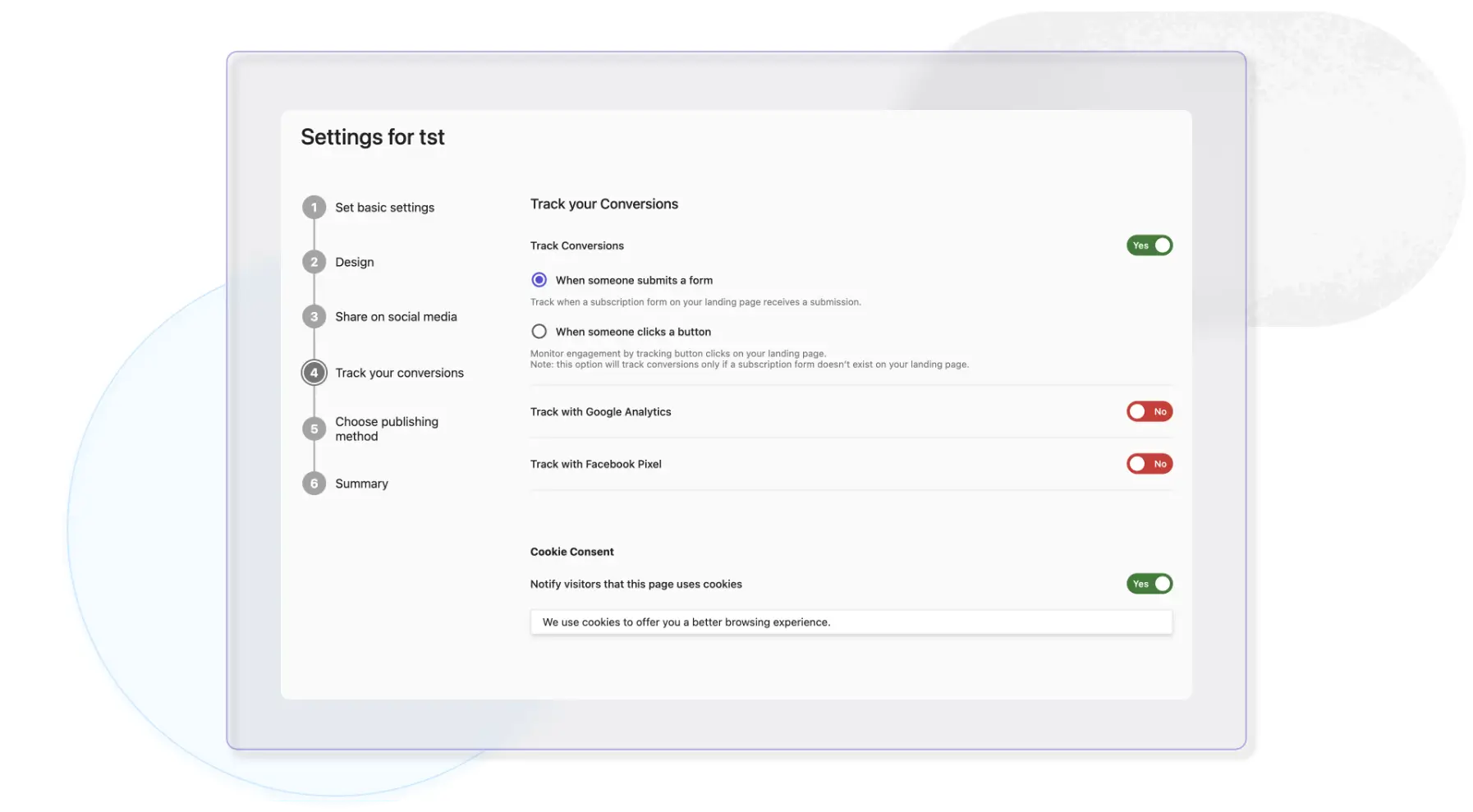 Landing Page Builder Moosend