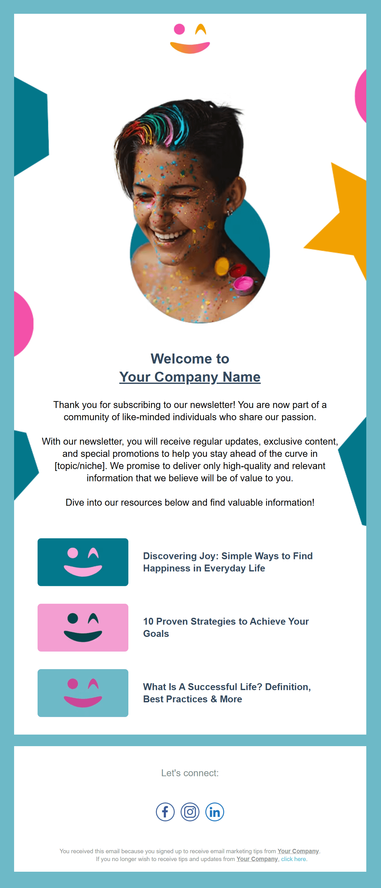 moosend welcome email template for january