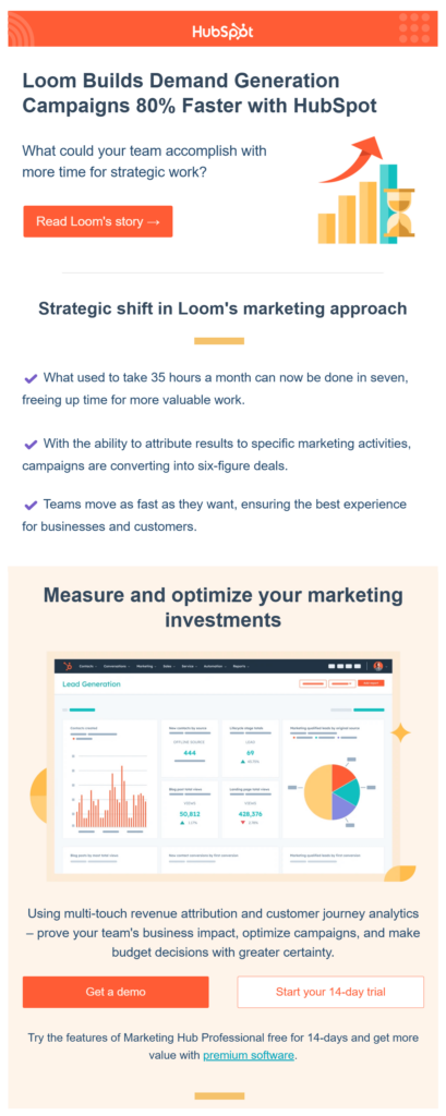 hubspot customer success story email