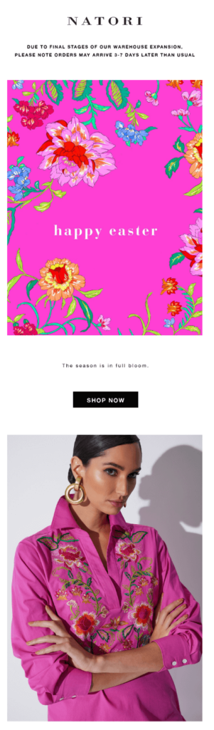 Natori spring email