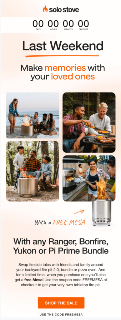 Solo Stove email example