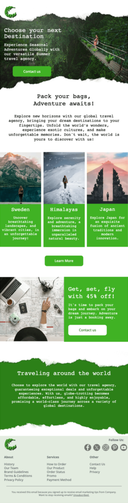 adventure email template