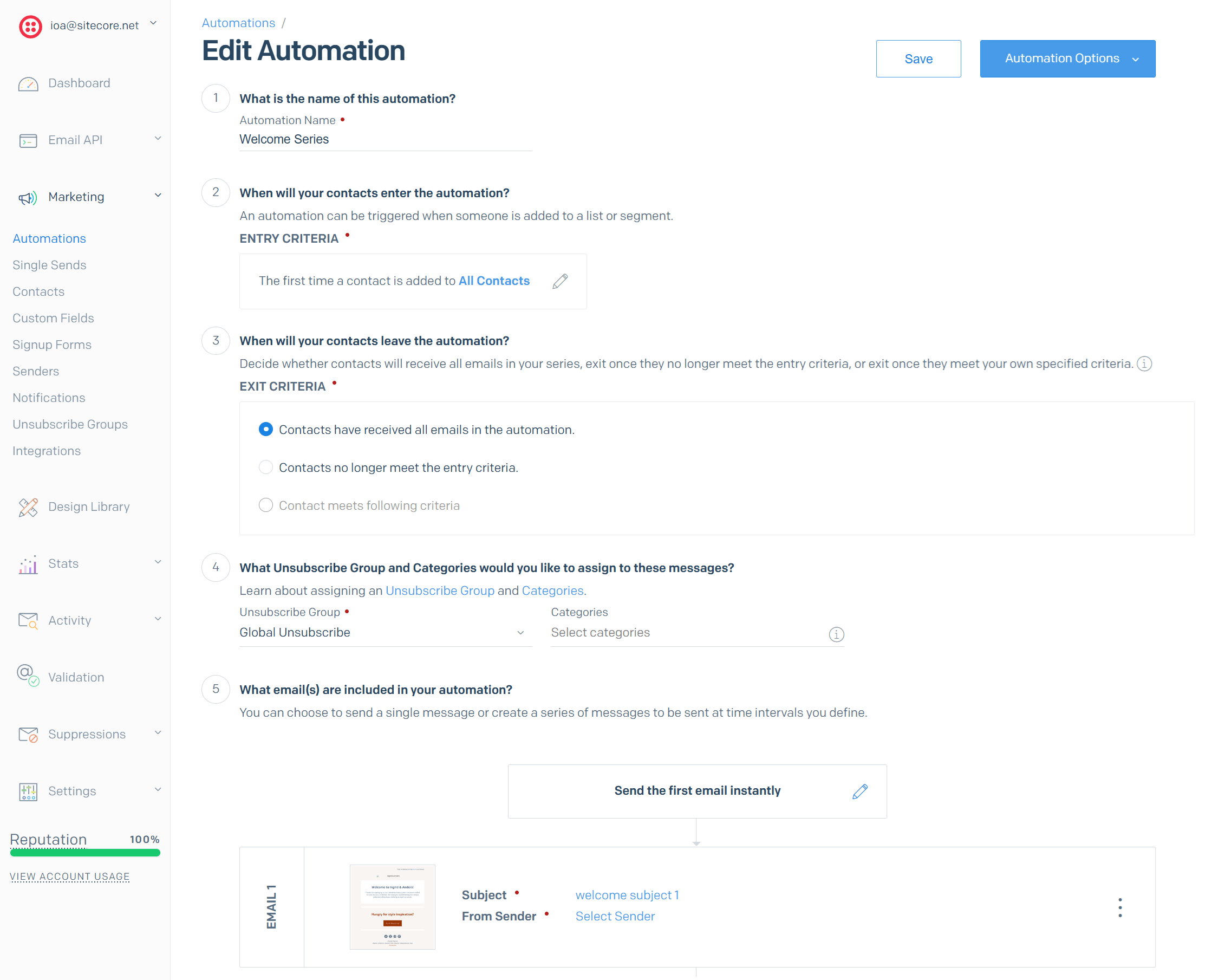 twilio sendgrid automations