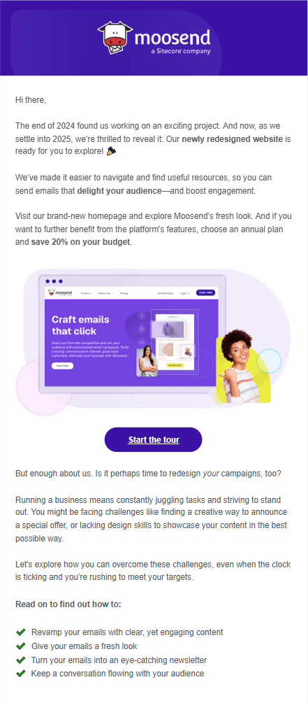 Moosend educational email