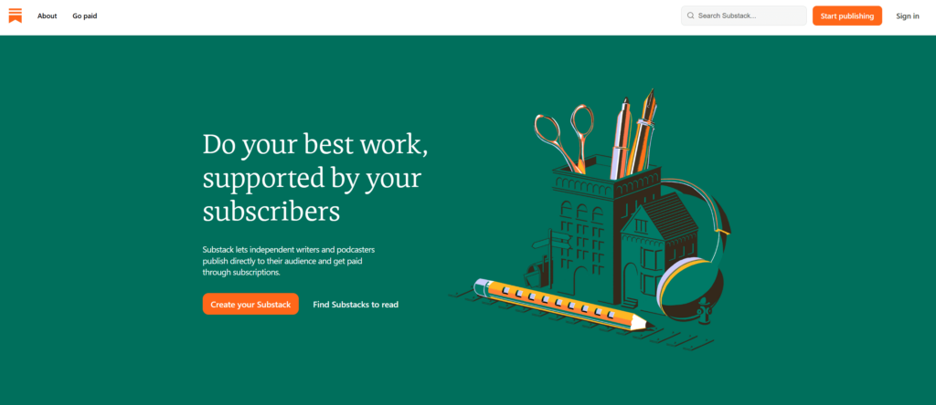 Substack website
