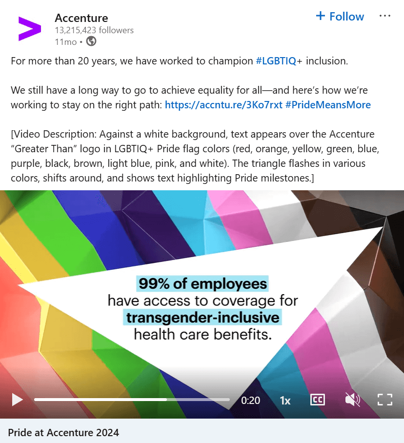 accenture inclusive social media campaign example