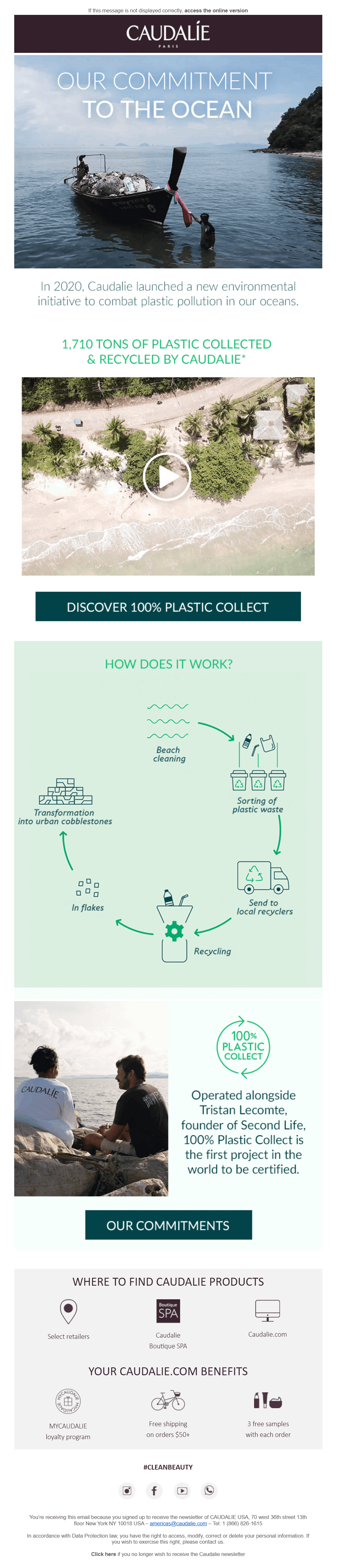 caudalie world oceans day email