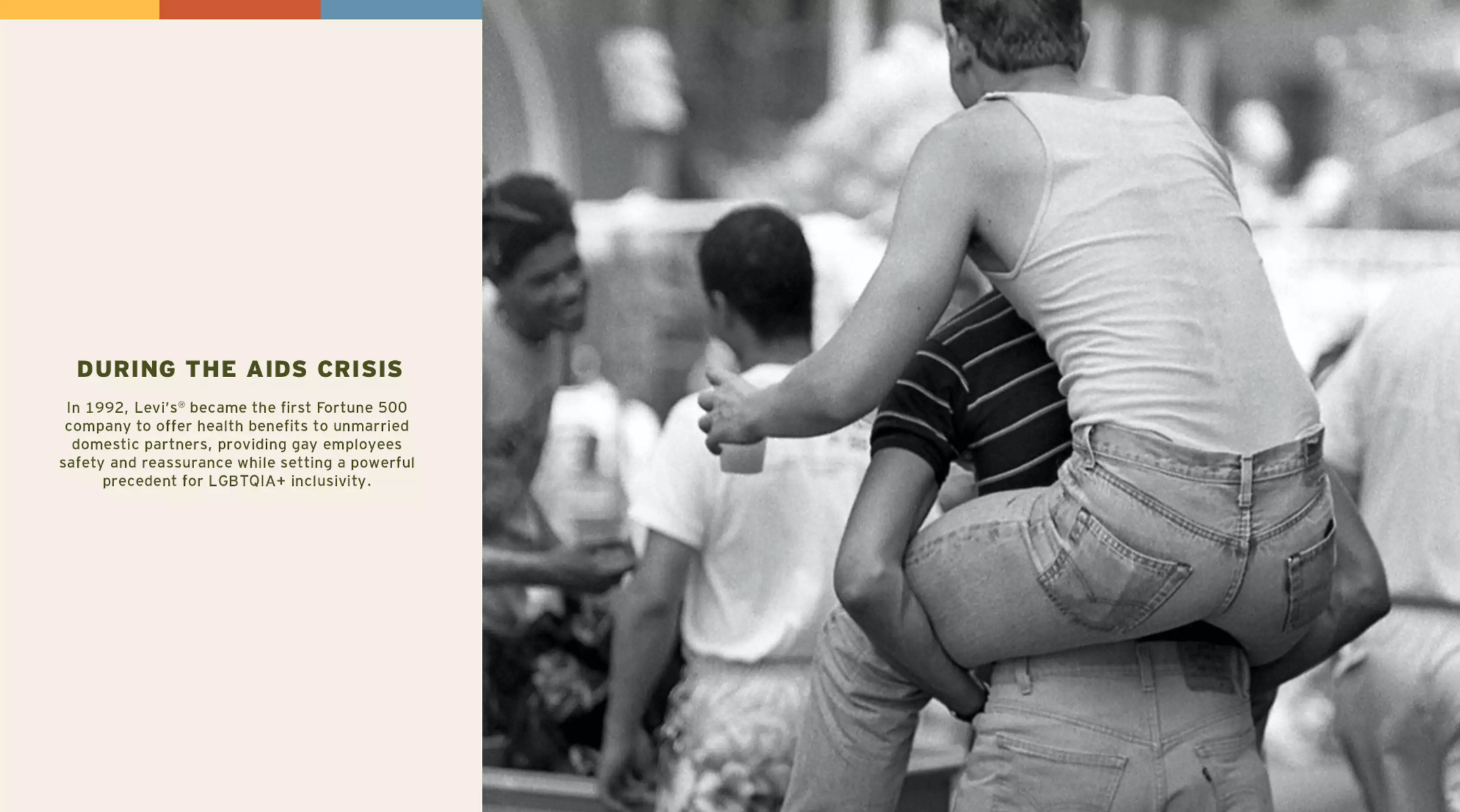 levi's ongoing support for the lgbtqia+ movement