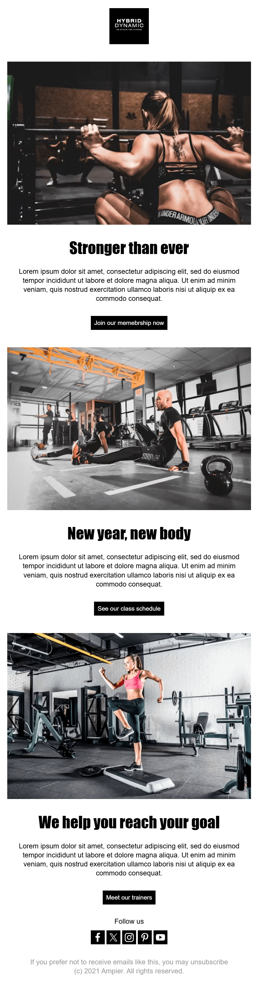 moosend template for men's health month emails