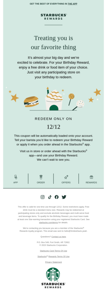 Starbucks online and offline campaign