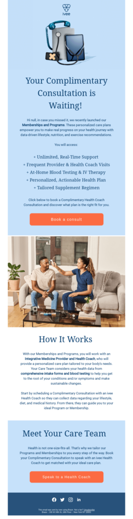 Ivee coaching email