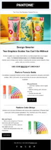 PANTONE limited-time email