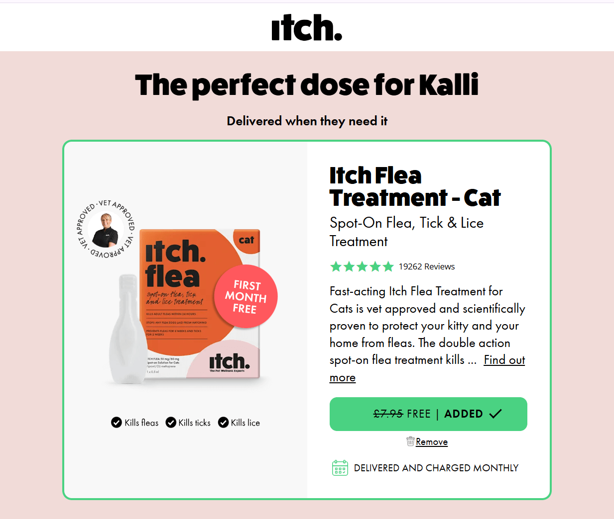 itchpet personalized product recommendation