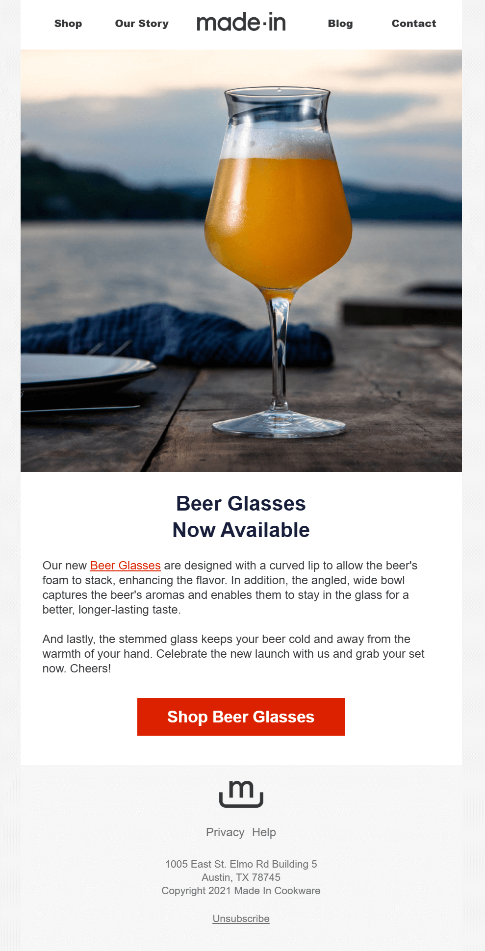 made in international beer day email examples