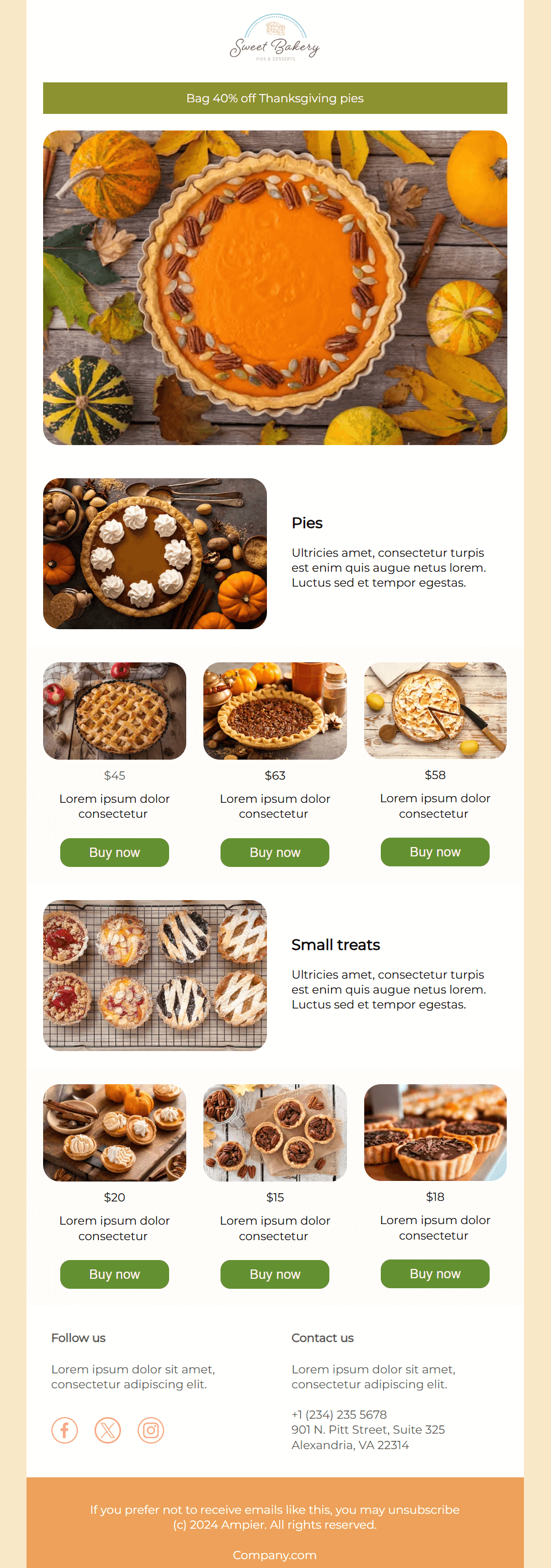 moosend autumn sales template
