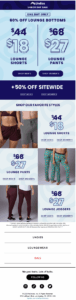 Labor Day flash sale email example